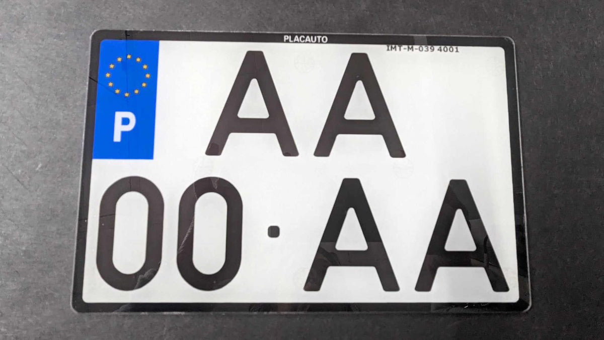 Matrícula Quadrada Acrílica (340x220mm) (1991 - 1997)