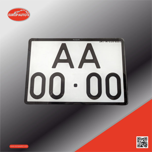 Matrícula de Moto Acrílica Quadrada (170x110mm) (De 1991 a 2005)