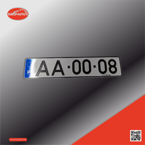 Matrícula de Automóvel Alumínio (1991 - 1997)